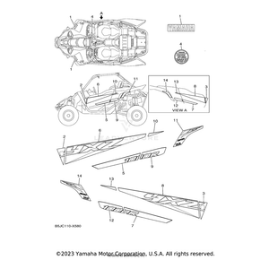 Emblem 3 by Yamaha BAS-F1783-60-00 OEM Hardware BAS-F1783-60-00 Off Road Express