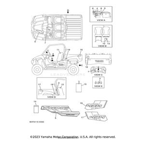 Emblem 3 by Yamaha BG4-F1783-00-00 OEM Hardware BG4-F1783-00-00 Off Road Express