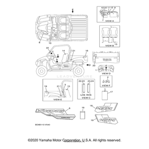 Emblem 4 by Yamaha 1XD-F4164-00-00 OEM Hardware 1XD-F4164-00-00 Off Road Express