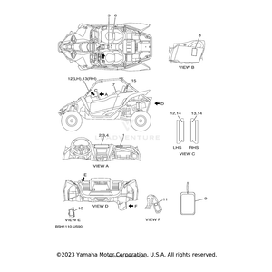 Emblem 4 by Yamaha 2PG-F4164-00-00 OEM Hardware 2PG-F4164-00-00 Off Road Express