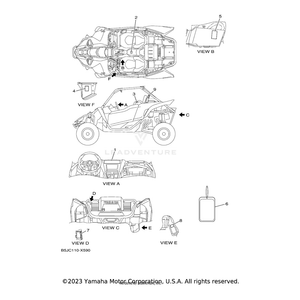 Emblem 4 by Yamaha BAS-F4164-00-00 OEM Hardware BAS-F4164-00-00 Off Road Express