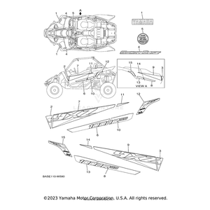 Emblem 7 by Yamaha B5H-F1787-A0-00 OEM Hardware B5H-F1787-A0-00 Off Road Express