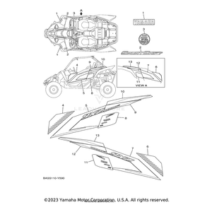 Emblem 7 by Yamaha B5H-F1787-C0-00 OEM Hardware B5H-F1787-C0-00 Off Road Express