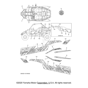 Emblem 8 by Yamaha BAS-F17D5-20-00 OEM Hardware BAS-F17D5-20-00 Off Road Express