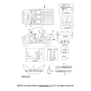 Emblem by Yamaha 2MB-F3819-00-00 OEM Hardware 2MB-F3819-00-00 Off Road Express