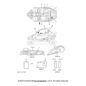 Emblem by Yamaha B57-F4897-01-00 OEM Hardware B57-F4897-01-00 Off Road Express