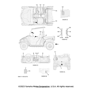 Emblem by Yamaha B8K-F4897-00-00 OEM Hardware B8K-F4897-00-00 Off Road Express