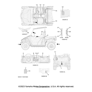 Emblem by Yamaha BAN-F4897-00-00 OEM Hardware BAN-F4897-00-00 Off Road Express