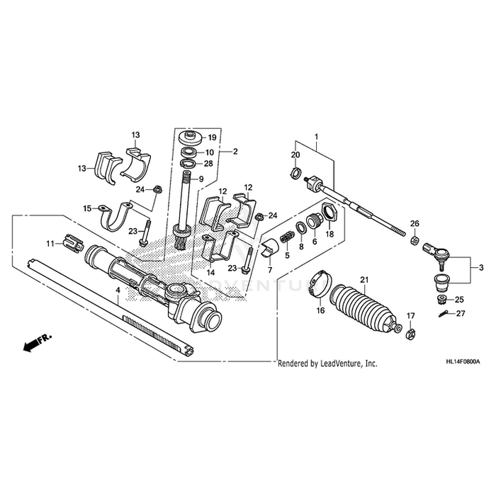 End Set, Tie Rod by Honda