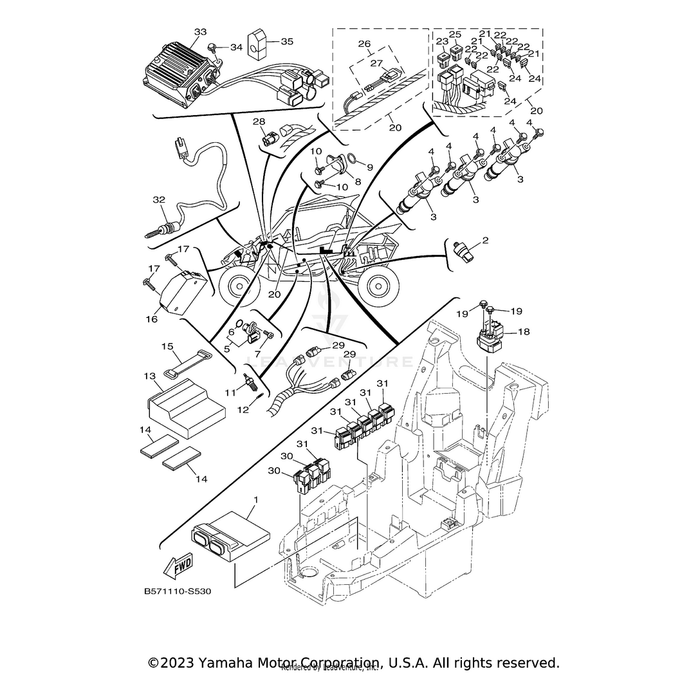 Engine Control Unit Assembly by Yamaha