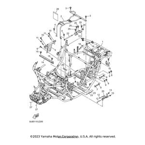 Engine Mount Comp by Yamaha BDW-F110A-00-00 OEM Hardware BDW-F110A-00-00 Off Road Express