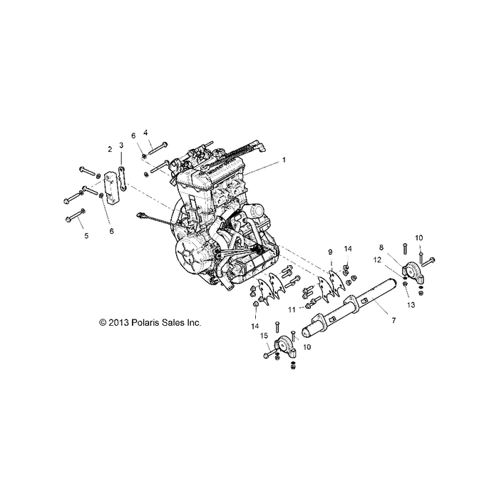 Engine Mount Weld, Black by Polaris