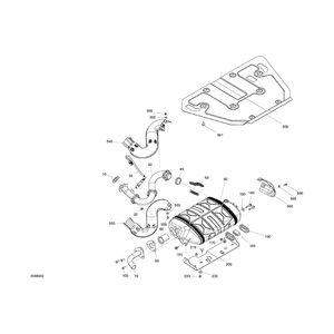 Exhaust Pipe Assy by Can-Am 707603117 OEM Hardware 707603117 Off Road Express Peach St