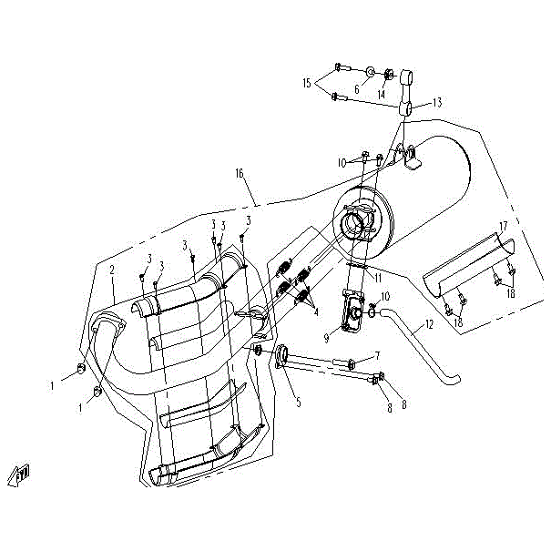 Exhaust Pipe Assy. by CF Moto