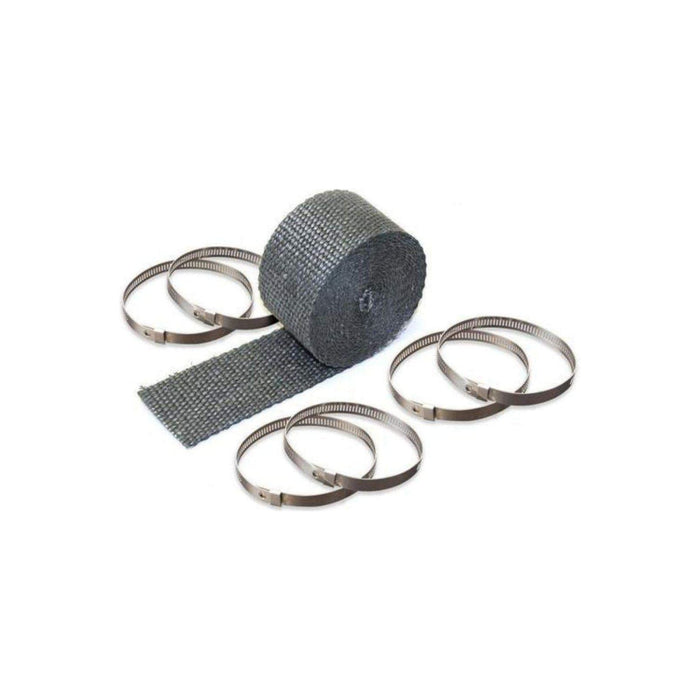 Exhaust Wrap & Locking Ties Kit Black Titanium 2" x 25' by DEI