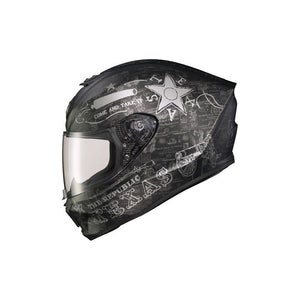 Exo-R420 Full-Face Helmet Lone Star by Scorpion Exo 42-1707 Full Face Helmet 75-11772X Western Powersports 2X / Black/Silver