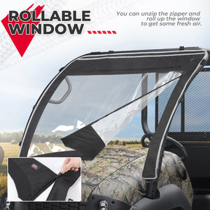 Fabric Front Windshield for Kawasaki Mule 610 600 SX 600 by Kemimoto FTVWS015 Full Windshield FTVWS015 Kemimoto