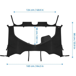 Fabric Rear Panel w/Open Window for Honda Pioneer 1000-5 by Kemimoto B0110-05601BK Rear Panel B0110-05601BK Kemimoto