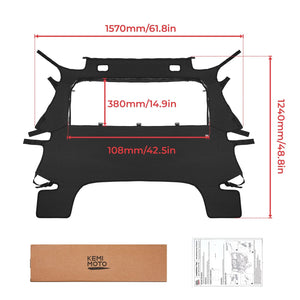 Fabric Rear Panel with Open Window For Pioneer 700 / 700-4 by Kemimoto B0110-05301BK Rear Panel B0110-05301BK Kemimoto