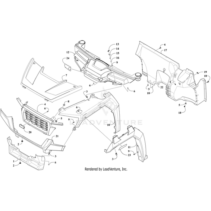 Fascia, Front - Fossil By Arctic Cat