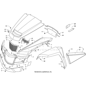 Fascia, Front W/Reflector - Green By Arctic Cat 9506-263 OEM Hardware 9506-263 Off Road Express