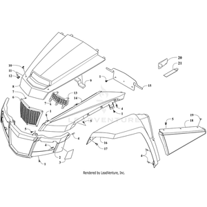 Fascia, Front W/Reflector - White By Arctic Cat 9506-462 OEM Hardware 9506-462 Off Road Express