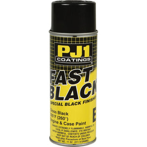 Fast Black Engine Paint Gloss Black by PJ1 16-ENG Hi Temp Paint 57-0160 Western Powersports