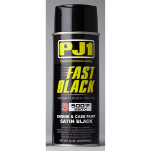 Fast Black Engine Paint Satin Black by PJ1 16-SAT Hi Temp Paint 57-0162 Western Powersports