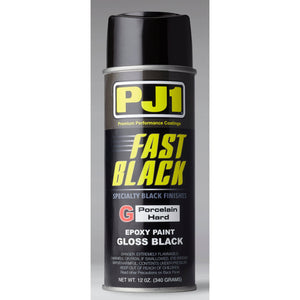 Fast Black Epoxy Porcelain Gloss Black by PJ1 16-GLS Aerosol Paint 57-0163 Western Powersports