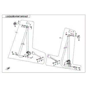 Fastener Comp(Lh) by CF Moto 5UR0-345000 OEM Hardware 5UR0-345000 Northstar Polaris