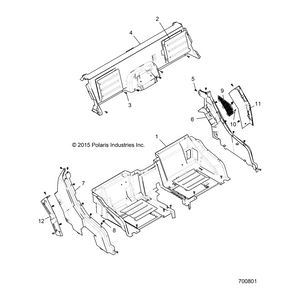 Fender Assembly Rear Clip Havasu Red by Polaris 2636184-649 OEM Hardware P2636184-649 Off Road Express