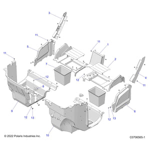 Fender-Cntr,Lower,Lh,Tpo,G.Grey by Polaris 5452988-728 OEM Hardware P5452988-728 Off Road Express