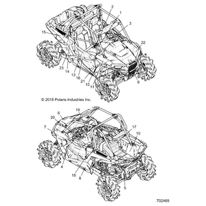 Fender Decal, Rear, Bottom, Rig by Polaris 7189637 OEM Hardware P7189637 Off Road Express