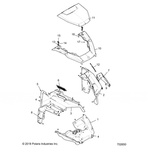 Fender Flare Front Left Side Gl by Polaris 2636175-070 OEM Hardware P2636175-070 Off Road Express