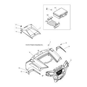 Fender Flare, Front, Right, Glo by Polaris 5437660-070 OEM Hardware P5437660-070 Off Road Express