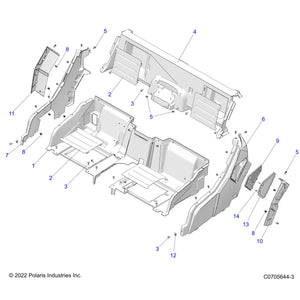 Fender Flare, Rear, Gloss Black by Polaris 2636178-070 OEM Hardware P2636178-070 Off Road Express