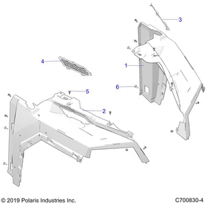 Fender-Fr,Pnt,Lh,Rtr,Stlth Gry by Polaris 5456606-804 OEM Hardware P5456606-804 Off Road Express Drop Ship