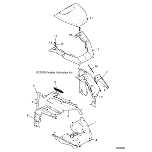 Fender-Fr,Pnt,Lh,S.Sbg by Polaris 5453151-685 OEM Hardware P5453151-685 Off Road Express Drop Ship