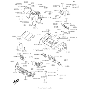 Fender-Front,B.White by Kawasaki 35004-Y004-932 OEM Hardware 35004-Y004-932 No Longer Available