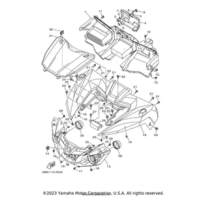 Fender, Front by Yamaha 2MB-F1511-00-00 OEM Hardware 2MB-F1511-00-00 Off Road Express