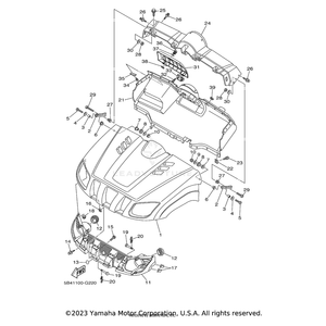 Fender, Front by Yamaha 5UG-F1511-60-00 OEM Hardware 5UG-F1511-60-00 Off Road Express