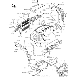 Fender-Front,Camouflage by Kawasaki 35004-0337-42H OEM Hardware 35004-0337-42H Off Road Express Drop Ship