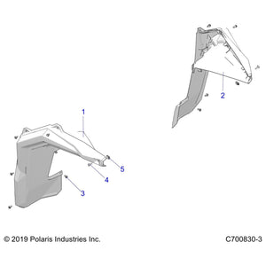 Fender-Front Flair,Lh,Blk by Polaris 5456165-070 OEM Hardware P5456165-070 Off Road Express