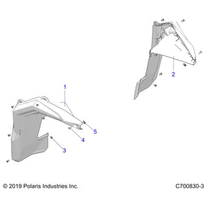 Fender-Front Flair,Rh,Blk by Polaris 5456166-070 OEM Hardware P5456166-070 Off Road Express