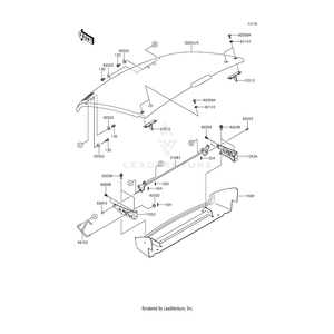 Fender-Front,Hood,D.R by Kawasaki 35004-0029-16L OEM Hardware 35004-0029-16L Off Road Express Drop Ship