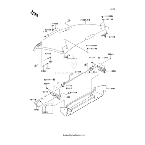 Fender-Front,Hood,F.R by Kawasaki 35004-0029-6L OEM Hardware 35004-0029-6L Off Road Express Drop Ship