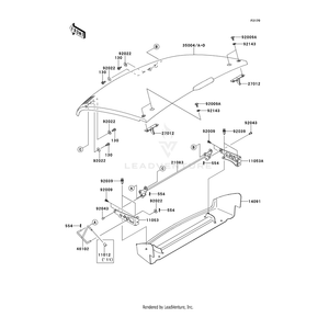 Fender-Front,Hood,S.G by Kawasaki 35004-0029-31R OEM Hardware 35004-0029-31R Off Road Express Drop Ship