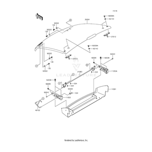 Fender-Front,Hood,S.R by Kawasaki 35004-0029-6B OEM Hardware 35004-0029-6B Off Road Express Drop Ship