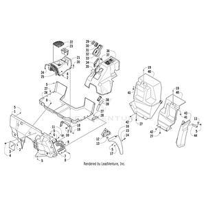 Fender,Front-Left(Brnt Org) By Arctic Cat 2506-587 OEM Hardware 2506-587 Off Road Express Drop Ship