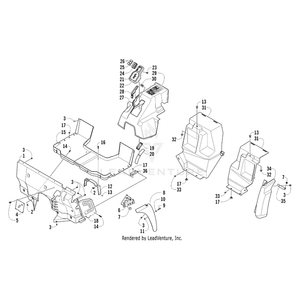 Fender, Front - Left Cat Green By Arctic Cat 1406-797 OEM Hardware 1406-797 Off Road Express Drop Ship